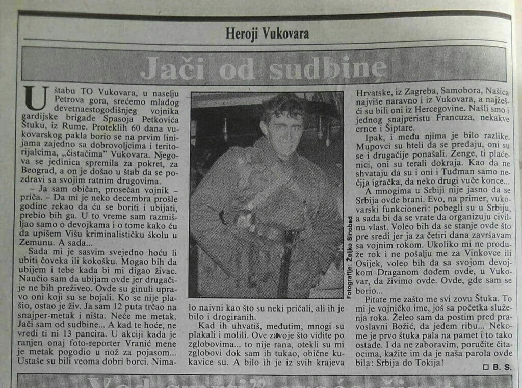 Intervju s krvnikom s Ovčare iz 29.11.1991.