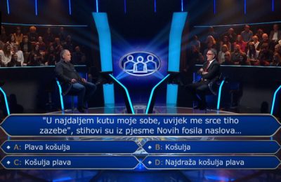 Aleksandar ispao iz Milijunaša zbog "Plave košulje", publika dala krivi odgovor