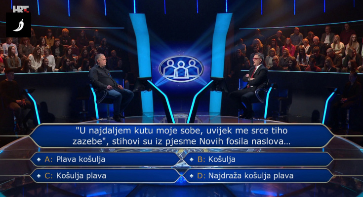 Aleksandar ispao iz Milijunaša zbog "Plave košulje", publika dala krivi odgovor
