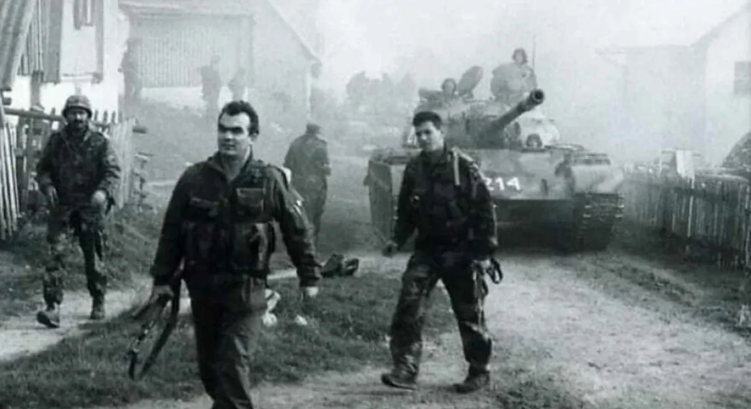 General Željko Šiljeg u oslobođenom Kupresu, 3. studeni 1994. godine